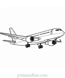 airplane coloring page realistic