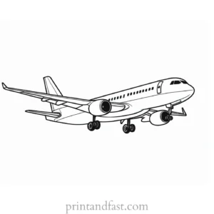 airplane coloring page realistic