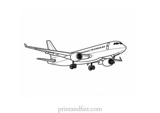 airplane coloring page realistic