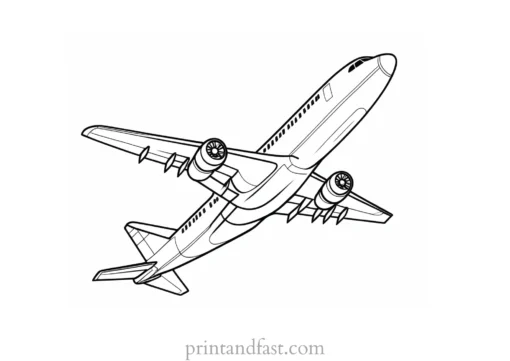 airplane coloring page simple