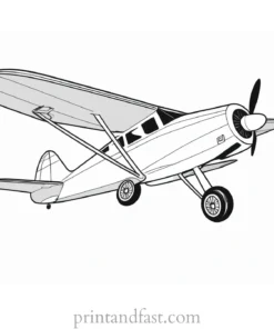 airplane coloring page with cockpit