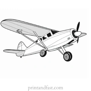 airplane coloring page with cockpit