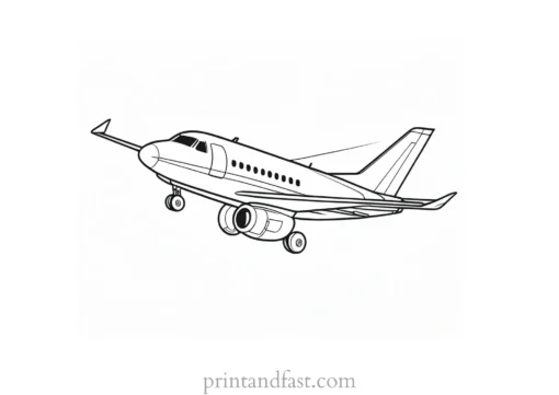 airplane coloring page with luggage