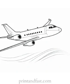 airplane coloring page with passengers