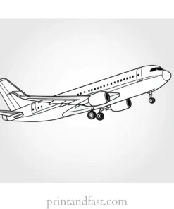 airplane coloring page with pilot