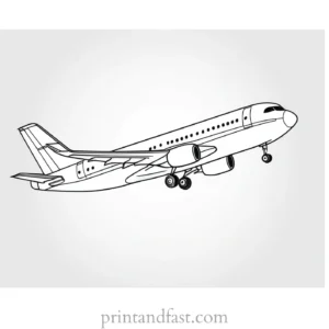 airplane coloring page with pilot