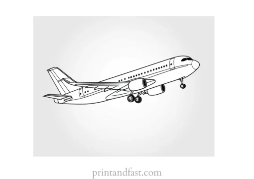 airplane coloring page with pilot