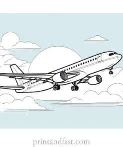 airplane coloring page with propeller