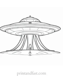 alien coloring page UFO