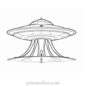 alien coloring page UFO