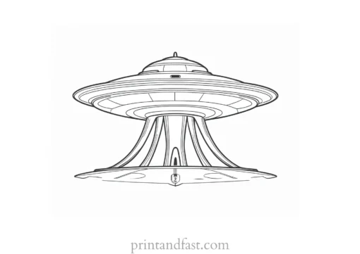 alien coloring page UFO