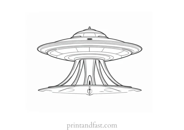 alien coloring page UFO