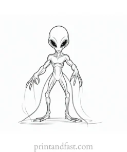 alien coloring page alien encounter