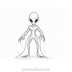 alien coloring page alien encounter