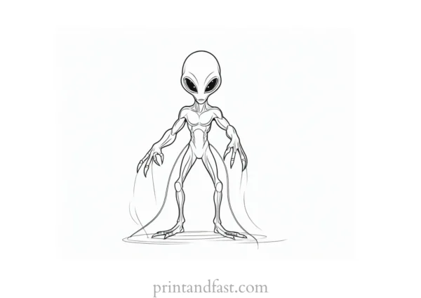 alien coloring page alien encounter