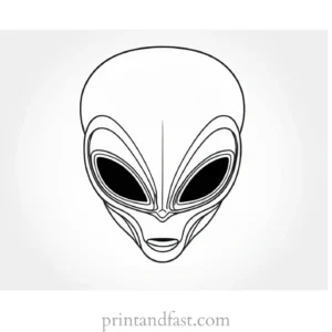 alien coloring page alien head