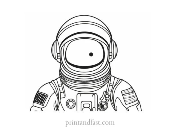 alien coloring page astronaut