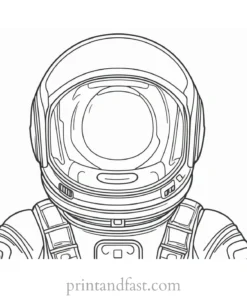 alien coloring page astronaut helmet