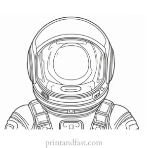 alien coloring page astronaut helmet