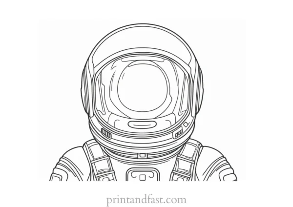 alien coloring page astronaut helmet