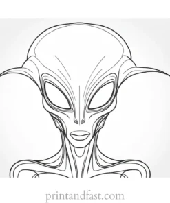 alien coloring page free