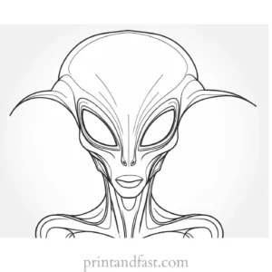 alien coloring page free