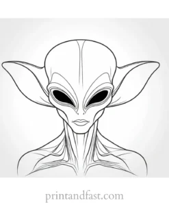 alien coloring page online