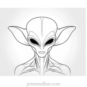 alien coloring page online