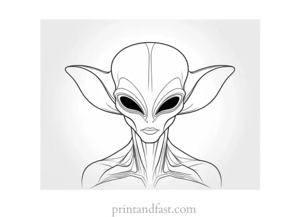 alien coloring page online