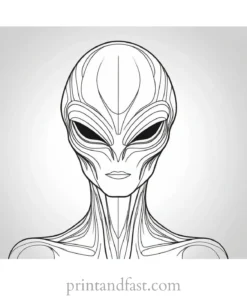 alien coloring page printable