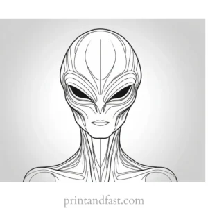 alien coloring page printable