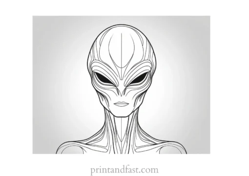 alien coloring page printable