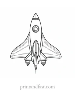 alien coloring page rocket ship