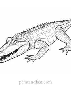 alligator coloring page educational