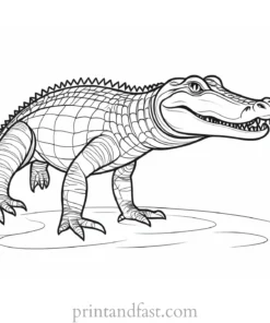 alligator coloring page free