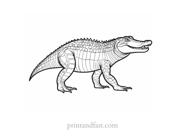 alligator coloring page fun