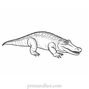 alligator coloring page outline