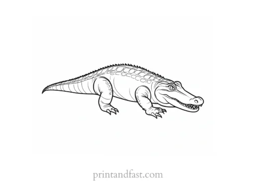 alligator coloring page outline