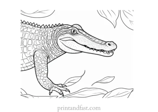 alligator coloring page pattern