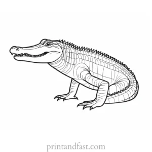 alligator coloring page preschool