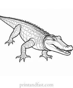 alligator coloring page printable