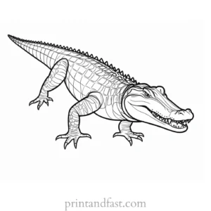 alligator coloring page printable