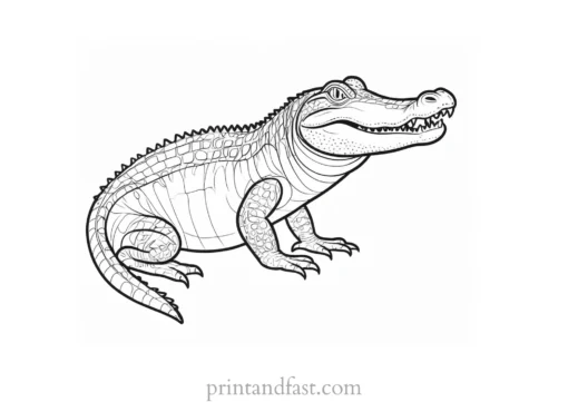 alligator coloring page reptile