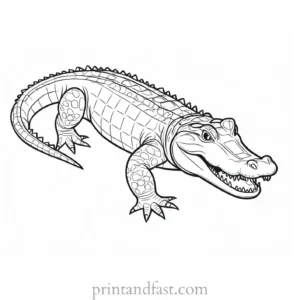 alligator coloring page toddler