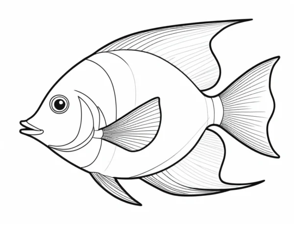 angelfish coloring page