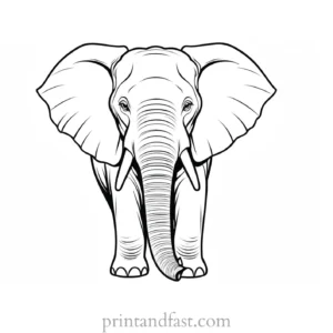 angry elephant coloring page