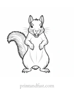 angry squirrel coloring page