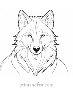 anime wolf coloring page