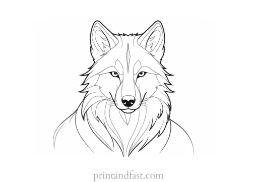 anime wolf coloring page