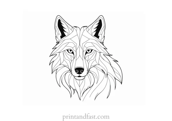 anime wolf coloring sheet